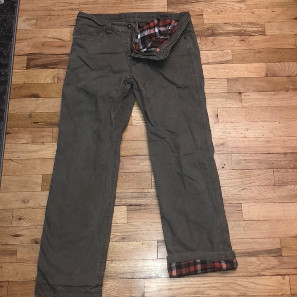 prana flannel lined pants